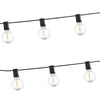 VEVOR Solar Outdoor String Lights, 100FT, 2700K Dimmable Patio Lights with Remote Control, 50 Solar Powered LED G40 Bulbs, Waterproof Hanging Lights for Outside Porch Backyard Garden Bistro Decor