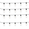 VEVOR Solar Outdoor String Lights, 100FT, 2700K Dimmable Patio Lights with Remote Control, 50 Solar Powered LED G40 Bulbs, Waterproof Hanging Lights for Outside Porch Backyard Garden Bistro Decor