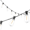 VEVOR LED Outdoor String Lights, 200FT, 2700K Dimmable Outside Patio Lights with 100 ST38 Shatterproof Bulbs E12 Socket Base, Waterproof Hanging Lights for Porch Backyard Garden Balcony Party Decor
