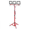 VEVOR LED Work Light with Stand, 15000 Lumens, Three-Head Portable Camping Light with Individual Switch, Tripod Stand, 10.83 ft Power Cord, for Indoor Outdoor Job Site Construction, IP65 Waterproof
