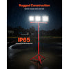 VEVOR LED Work Light with Stand, 21000 Lumens, Three-Head Portable Camping Light with Individual Switch, Tripod Stand, 10.83 ft Power Cord, for Indoor Outdoor Job Site Construction, IP65 Waterproof