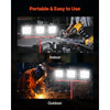 VEVOR LED Work Light with Stand, 21000 Lumens, Three-Head Portable Camping Light with Individual Switch, Tripod Stand, 10.83 ft Power Cord, for Indoor Outdoor Job Site Construction, IP65 Waterproof