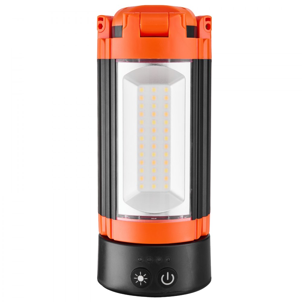 VEVOR LED Work Light with Stand, 6Ah, Rechargeable Cordless Camping Light, with 3 Lamp Heads, Detachable Tripod Stand, 2200 Lumens 3000K-6500K Dimmable, Portable Construction Lighting for Job Site