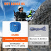 VEVOR 12.7mm Static Climbing Rope, 45.7M(150ft) Outdoor Rock Climbing Rope 30KN Breaking Tension, Fiber Rope with Steel Snap Hooks for Escape, Rappelling, Fire Rescue, Blue