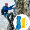VEVOR 10.5 mm Static Climbing Rope, 9.7M(32ft) Outdoor Rock Climbing Rope 25KN Breaking Tension, Fiber Rope with Steel Snap Hooks for Escape, Rappelling, Fire Rescue, Blue