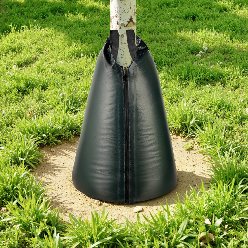 VEVOR 20 Gallon Tree Watering Bags, 4 Pack 3-4 Hours Slow Release Gator Bags for Trees, Heavy Duty PE Tree Drip Irrigation Bag with Zipper, Durable & Reusable Deep Root Shrub Watering Bag