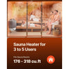 VEVOR Sauna Heater, 6KW 220V Electric Sauna Stove, Steam Bath Sauna Heater with Built-In Controls, 3h Timer and Adjustable Temp for Max. 176-318 Cubic Feet, Home Hotel Spa Shower Use