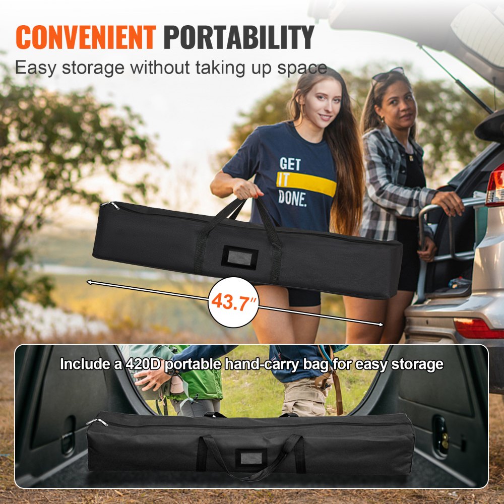VEVOR Movie Screen with Stand 180inch Portable Projector Screen 16:9 4K HD Wide Angle Outdoor Projector Screen with Stand Easy Assembly with Storage Bag for Indoor and Outdoor Use