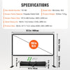 VEVOR Movie Screen with Stand 180inch Portable Projector Screen 16:9 4K HD Wide Angle Outdoor Projector Screen with Stand Easy Assembly with Storage Bag for Indoor and Outdoor Use