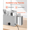 VEVOR Electric Soup Warmer, Two 6.34QT Stainless Steel Round Pot with 86~185°F Adjustable Temp, 1200W Commercial Bain Marie Compatible with Pans, Soup Station for Restaurant, Buffet