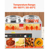 VEVOR Electric Soup Warmer, Three 6.34QT Stainless Steel Round Pot with 86~185°F Adjustable Temp, 1500W Commercial Bain Marie with Anti-dry Burn and Reset Button, Soup Station for Restaurant, Buffet
