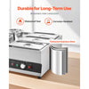 VEVOR Electric Soup Warmer, Two 6.34QT Pots & Three 1/3 Pans, Stainless Steel Commercial Food Warmer with 86~185°F Adjustable Temp, 1500W Bain Marie, Soup Station for Restaurant, Buffet