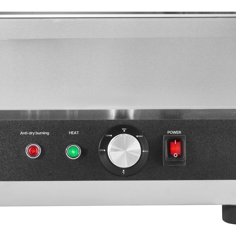 VEVOR Electric Soup Warmer, Two 6.34QT Pots & Three 1/3 Pans, Stainless Steel Commercial Food Warmer with 86~185°F Adjustable Temp, 1500W Bain Marie, Soup Station for Restaurant, Buffet