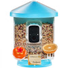 VEVOR Smart Bird Feeder with Camera, 2K HD AI Identify 10000+ Bird Species, Solar-Powered Bird Watching Camera with Auto Capture & Instant Notify, Wireless Outdoor Gift for Bird Lover (2 Solar Panels)