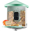 VEVOR Smart Bird Feeder with Camera, 2K HD AI Identify 10,000+ Bird Species, Solar-Powered Bird Watching Camera with Auto Capture & Instant Notify, Wireless Outdoor Ideal Gift for Bird Lovers (Green)