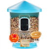 VEVOR Smart Bird Feeder with Camera, 2K HD AI Identify 10,000+ Bird Species, Solar-Powered Bird Watching Camera with Auto Capture & Instant Notify, Wireless Outdoor Ideal Gift for Bird Lovers (Green)