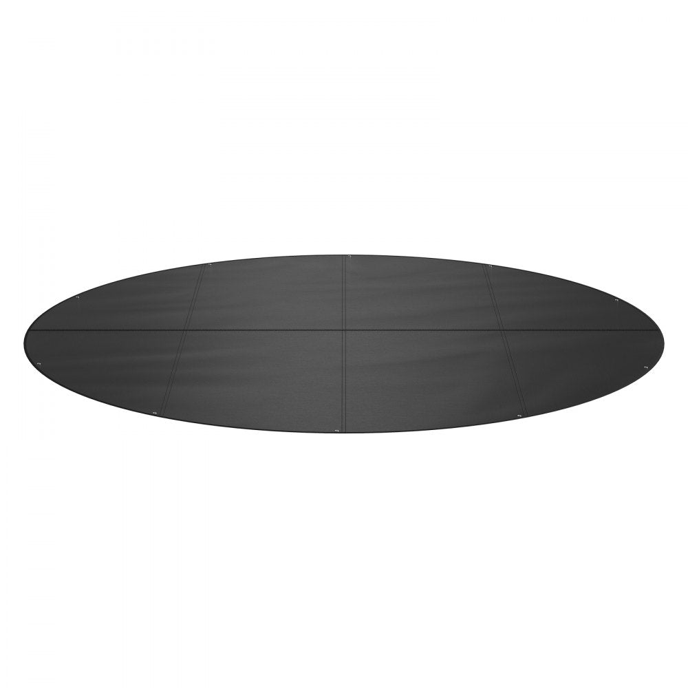 VEVOR 18 Ft Round Pool Cover, Solar Covers for Above Ground Pools, Safety Pool Cover with Drawstring Design, 420D Oxford Fabric Winter Pool Cover, Waterproof and Dustproof, Black