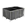 VEVOR Canvas Fish Pond, 270 Gal Above Ground Fish Pond, PVC Koi Tank with Clear Viewing Panel, Rectangular Goldfish Tank with Stainless Steel Frame & Drain Valve, for Breeding Koi, Irrigation(Black)