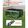 VEVOR Canvas Fish Pond, 126.8 Gal Above Ground Fish Pond, PVC Koi Tank with Clear Viewing Panel, Rectangular Goldfish Tank with Stainless Steel Frame & Drain Valve, for Breeding Koi, Irrigation(Black)