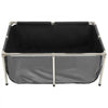 VEVOR Canvas Fish Pond, 126.8 Gal Above Ground Fish Pond, PVC Koi Tank with Clear Viewing Panel, Rectangular Goldfish Tank with Stainless Steel Frame & Drain Valve, for Breeding Koi, Irrigation(Black)