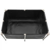 VEVOR Canvas Fish Pond, 126.8 Gal Above Ground Fish Pond, Foldable PVC Koi Tank, Rectangular Goldfish Tank with Stable Frame and Drain Valve, for Aquaculture, Koi Breeding, and Irrigation (Black)
