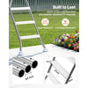 VEVOR Above Ground Pool Ladder, Stainless Steel A-Frame Swimming Pool Stairs for 49.2 in High Wall, 330 lbs Capacity Heavy Duty Entry/Exit Steps with Secure Non-Slip 4 Steps and Platform, Silver