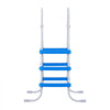 VEVOR Above Ground Pool Ladder, 3-Step Steel A-Frame Swimming Pool Stairs for 36 in High Wall, 300 lbs Capacity Entry/Exit Steps with Secure Non-Slip Sturdy Wide Step, Easy Setup, White & Blue