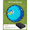 VEVOR 18ft Round Pool Liner Pad, Pool Liner Pad for Above Ground Swimming Pools, Pool-Mat Prevents Punctures, Recycled Geotextile Material Underlayment Pads, Extend Service Life