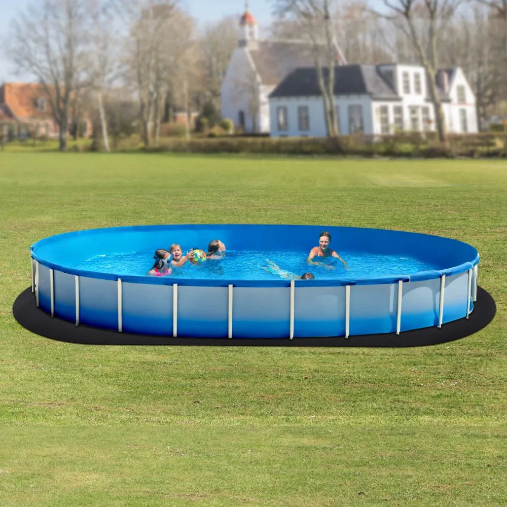 VEVOR Oval Pool Liner Pad, 15 x 30 ft Pool Liner Pad for Above Ground Swimming Pools, Extra-Thick Pool Mat, Prevents Punctures, Recycled Geotextile Material Underlayment Pad, Extend Liner Life