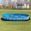 VEVOR Oval Pool Liner Pad, 18 x 33 ft Pool Liner Pad for Above Ground Swimming Pools, Extra-Thick Pool Mat, Prevents Punctures, Recycled Geotextile Material Underlayment Pad, Extend Liner Life