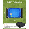 VEVOR Rectangle Pool Liner Pad, 12 x24 ft Pool Liner Pad for Above Ground Swimming Pools, Extra-Thick Pool Mat, Prevents Punctures, Recycled Geotextile Material Underlayment Pad, Extend Liner Life