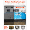 VEVOR Rectangle Pool Liner Pad, 16 x 32 ft Pool Liner Pad for Above Ground Swimming Pools, Extra-Thick Pool Mat, Prevents Punctures, Recycled Geotextile Material Underlayment Pad, Extend Liner Life