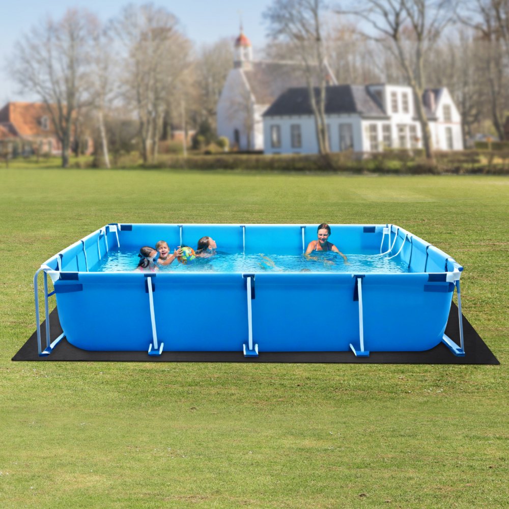 VEVOR Rectangle Pool Liner Pad, 16 x 32 ft Pool Liner Pad for Above Ground Swimming Pools, Extra-Thick Pool Mat, Prevents Punctures, Recycled Geotextile Material Underlayment Pad, Extend Liner Life