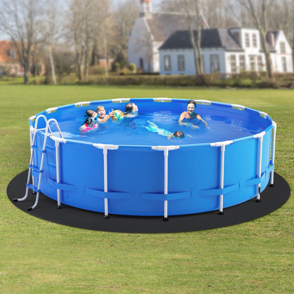 VEVOR 21ft Round Pool Liner Pad, Pool Liner Pad for Above Ground Swimming Pools, Extra-Thick Pool Mat, Prevents Punctures, Recycled Geotextile Material Underlayment Pad, Extend Liner Life
