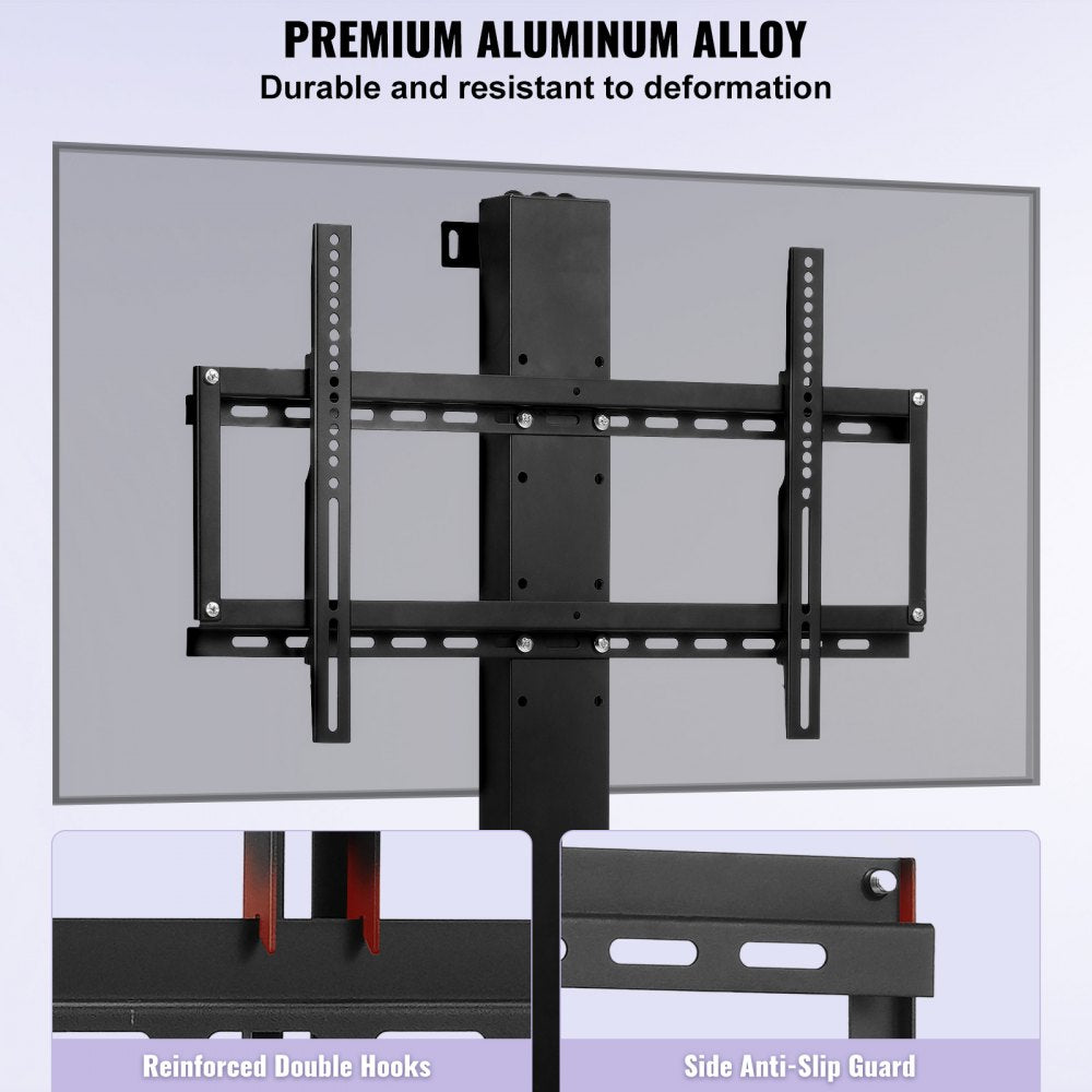 VEVOR Automated TV Elevator, 31" Stroke for Up to 60" Screens, Adjustable Height 42"-73", Remote Controlled, Supports 132 lbs