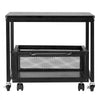 VEVOR Mini Fridge Stand with Storage, 198 lbs Mini Fridge Table with Movable Storage Cart & Swivel Wheels, Beverage Refrigerator Stand for Coffee Bar, Mini Fridge Organizer for Office Home Dorm, Black
