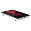 VEVOR Electric Cooktop 12inch 2 Burners Portable Stove Top 1800W 120V, Ceramic Countertop/Built-in Radiant Electric Stove, with 9 Power Levels, Timer, Child Lock, Over-Heat Guard, Touch Control