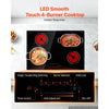 VEVOR Electric Cooktop 30inch 4 Burners Stove Top 7000W 220V No Plug, Ceramic Built-in Radiant Electric Stove , with 9 Power Levels, Timer, Child Lock, Over-Heat Guard, Touch Control