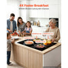 VEVOR Electric Cooktop 30inch 4 Burners Stove Top 6700W 220V No Plug, Ceramic Built-in Radiant Electric Stove , with 11 Power Levels, Timer, Child Lock, Over-Heat Guard, Knob/Touch Control
