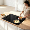 VEVOR Electric Cooktop 30inch 4 Burners Stove Top 6700W 220V No Plug, Ceramic Built-in Radiant Electric Stove , with 11 Power Levels, Timer, Child Lock, Over-Heat Guard, Knob/Touch Control