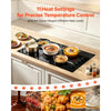 VEVOR Electric Cooktop 36inch 5 Burners Stove Top 8800W 220V No Plug, Ceramic Built-in Radiant Electric Stove , with 11 Power Levels, Timer, Child Lock, Over-Heat Guard, Knob/Touch Control
