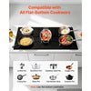 VEVOR Electric Cooktop 36inch 5 Burners Stove Top 8900W 220V No Plug, Ceramic Built-in Radiant Electric Stove , with 9 Power Levels, Timer, Child Lock, Over-Heat Guard, Touch Control