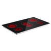 VEVOR Electric Cooktop 36inch 5 Burners Stove Top 8900W 220V No Plug, Ceramic Built-in Radiant Electric Stove , with 9 Power Levels, Timer, Child Lock, Over-Heat Guard, Touch Control