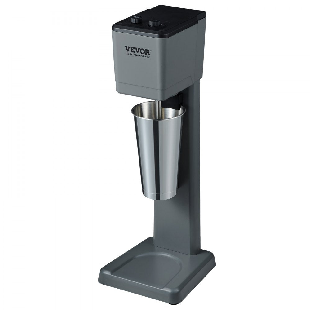 VEVOR Milkshake Machine, 375W Milkshake Maker Mixer, Single Head Drink Mixer Blender Machine, 3-Speed Milkshake Blender with 820ml Stainless Steel Cup for Commercial