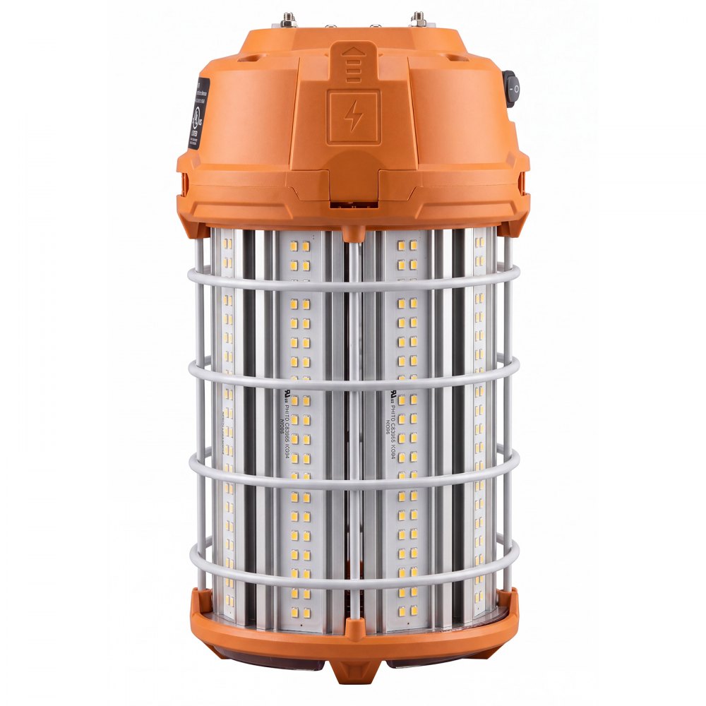 VEVOR LED Temporary Work Lights 150W 19500LM 5000K LED Construction Lights, Hanging Portable Linkable Jobsite Lighting, Daisy Chain 6 Units, 10 ft Power Cord, for Construction Sites, Workshop, 2 Pack