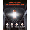 VEVOR LED Temporary Work Light 200W 26000LM 5000K LED Construction Light, Hanging Portable Linkable Jobsite Lighting, Daisy Chain 4 Units, 10 ft Power Cord, for Construction Sites, Workshop, 1 Pack