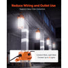 VEVOR LED Temporary Work Light 200W 26000LM 5000K LED Construction Light, Hanging Portable Linkable Jobsite Lighting, Daisy Chain 4 Units, 10 ft Power Cord, for Construction Sites, Workshop, 1 Pack