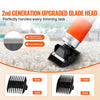 VEVOR Carpet Trimmer with Shearing Guide, 200W Electric Speed Adjustable Rug Carver, Wooden Handle Carpet Carving Clippers, Tufting Shears with 2 Blades, for Handmade Rug Cleaning and Tufted Rug