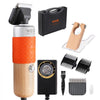 VEVOR Carpet Trimmer with Shearing Guide, 200W Electric Speed Adjustable Rug Carver, Wooden Handle Carpet Carving Clippers, Tufting Shears with 2 Blades, for Handmade Rug Cleaning and Tufted Rug