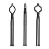 VEVOR Blacksmith Tongs, 18” 3 PCS, V-Bit Bolt Tongs, Wolf Jaw Tongs and Z V-Bit Tongs, Carbon Steel Forge Tongs with A3 Steel Rivets, for Beginner and Seasoned Blacksmiths, Bladesmiths and Craftsmen